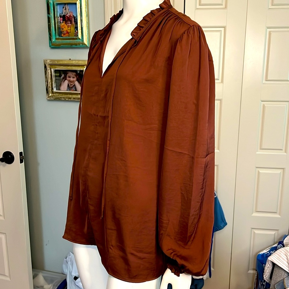LOFT Rust Blouse - Picture 3 of 5